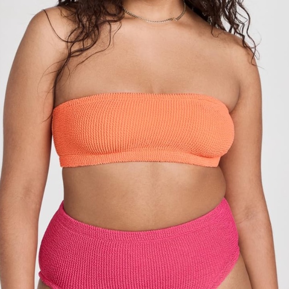 Hunza G Orange Bandeau Top